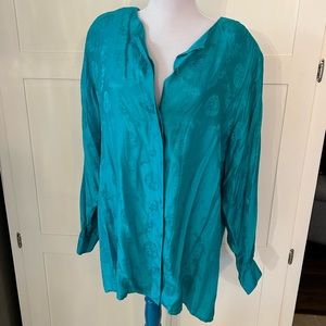 Bob Mackie Wearable Art - vintage silk blouse